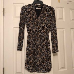 Long sleeve LOFT shirt dress size XSP
